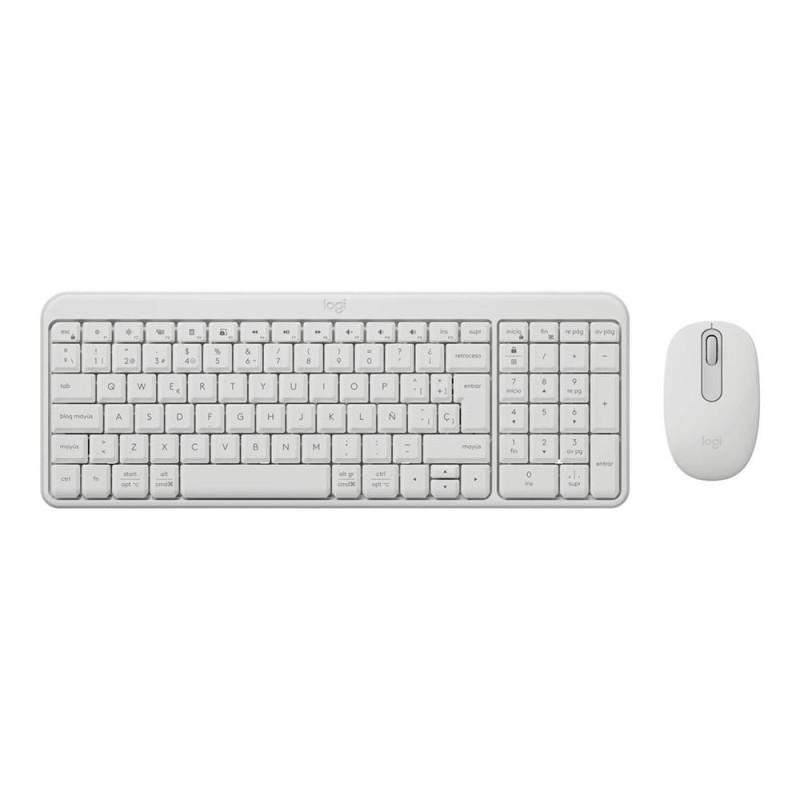 logitech teclado + mouse logitech mk250 inalambrico blanco