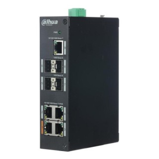 dahua (dh-pfs3409-4gt-v2) dahua switch industrial l2 4 puertos +1 uplink gigabit + 4 sfp
