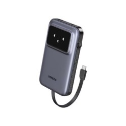 power bank ugreen uno 10000mah 30w 1xusb-c 1xusb-a pantalla tft cable integrado