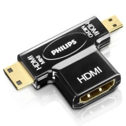 philips adaptador philips swv2429w hdmi - micro hdmi - mini hdmi