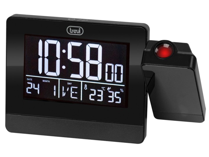 reloj despertador trevi ec 884 pj con projection digital alarm clock black