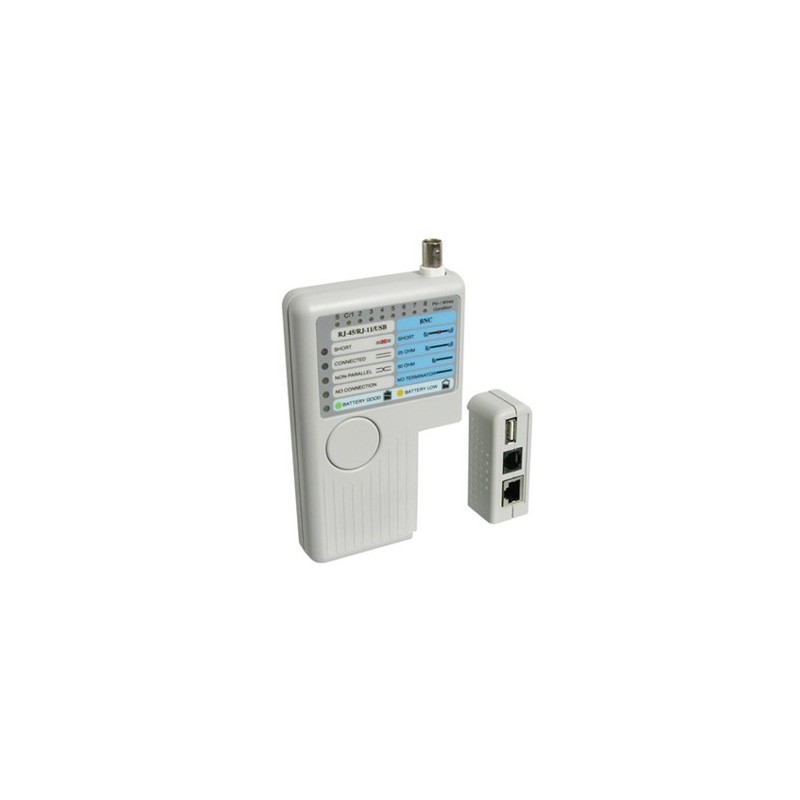 wp european cabling solution tester probador de cables wp rj11 - rj12 - rj45 - bcn - usb