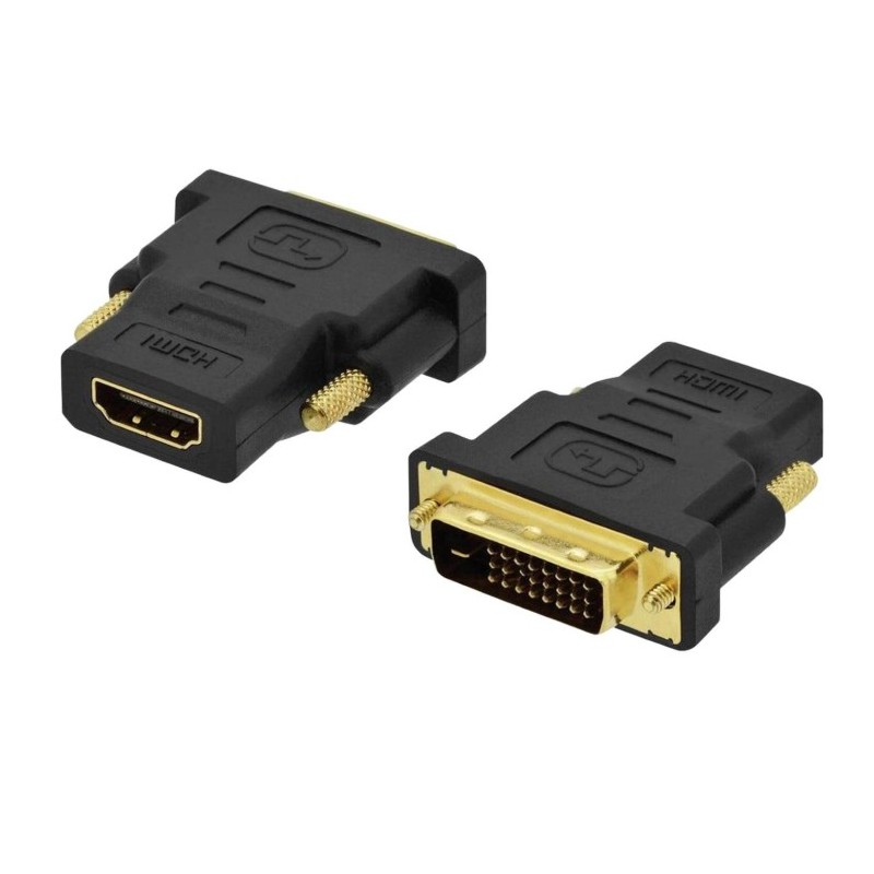 adaptador hdmi ewent dvi-d 24+1 macho a hdmi hembra negro