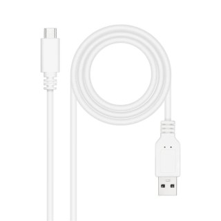 nanocable cable usb 2.0 3a usb-c-m/m 3m blanco