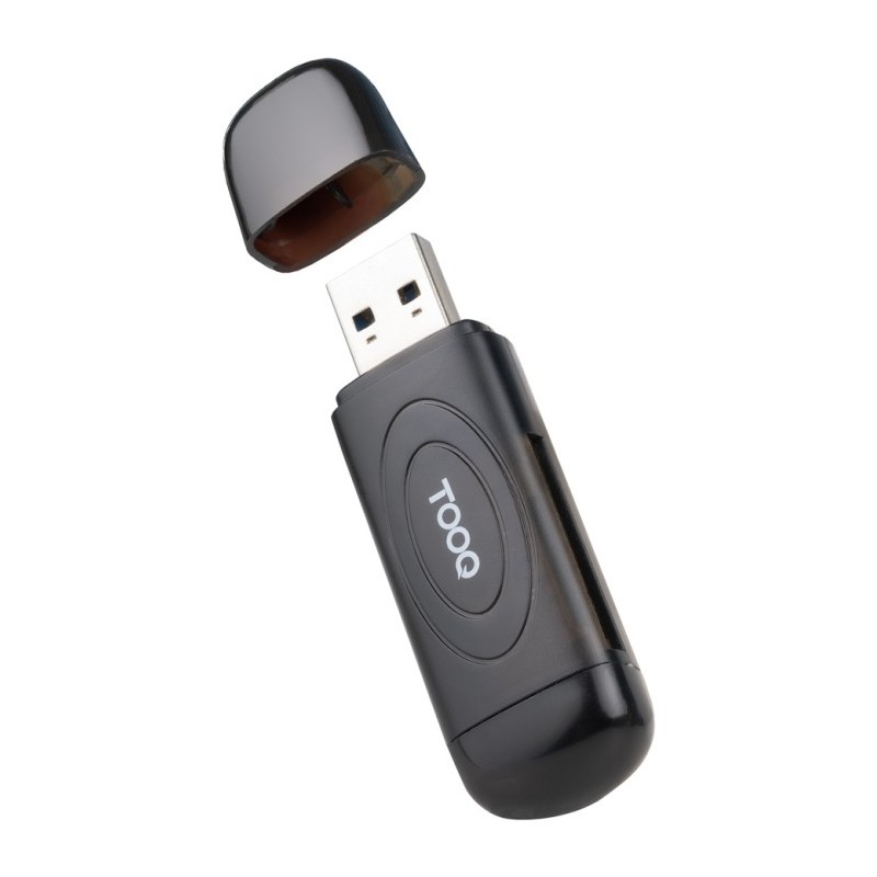 lector tarjetas tooq usb-a 3.0 sd/tf negro