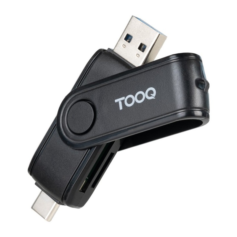 lector tarjetas tooq usb-c 2.0+usb-a 3.0 sd/tf negro