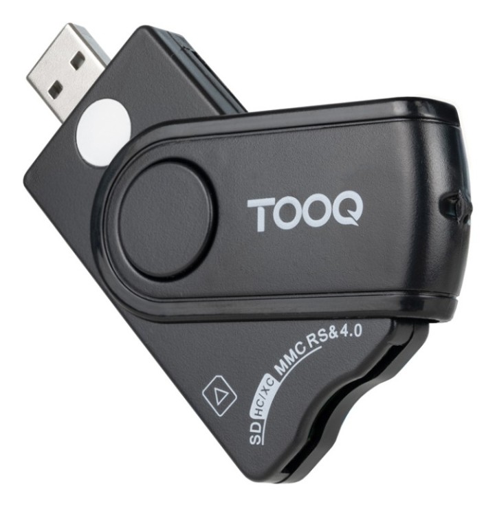lector tarjetas tooq dnie sim sd/tf usb-a negro
