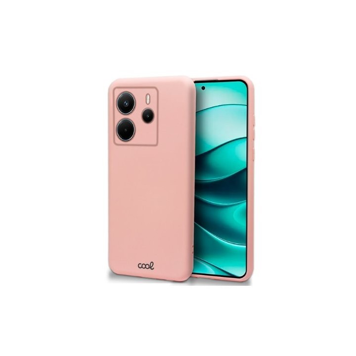 funda cool xiaomi redmi note 14 5g cover rosa silicona proteccion total camara