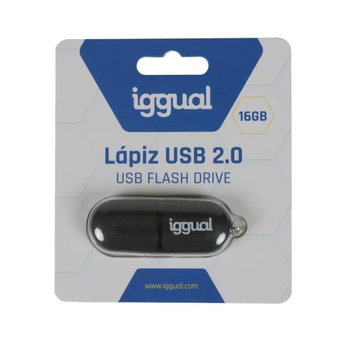 iggual lapiz usb 2.0 16gb pen16 negro
