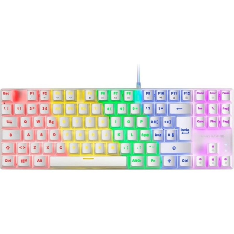 mars gaming teclado inalambrico mars gaming mk80 blanco italiano