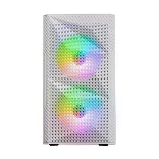 mars gaming caja ordenador mars gaming mc - me matx frgb cristal templado blanco