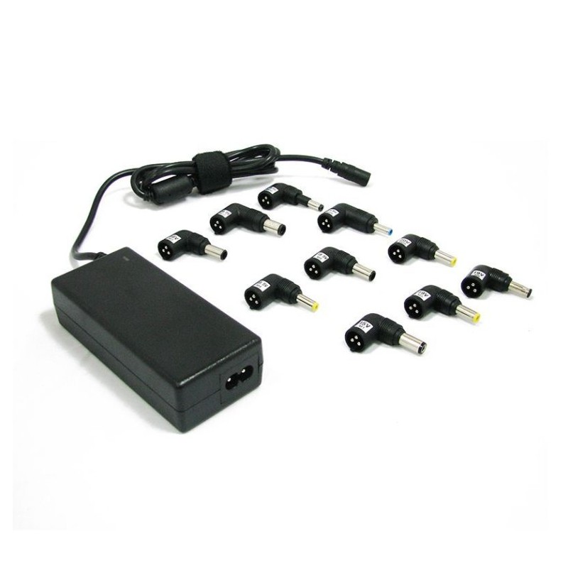cargador para portatil automatico universal leotec 70w negro