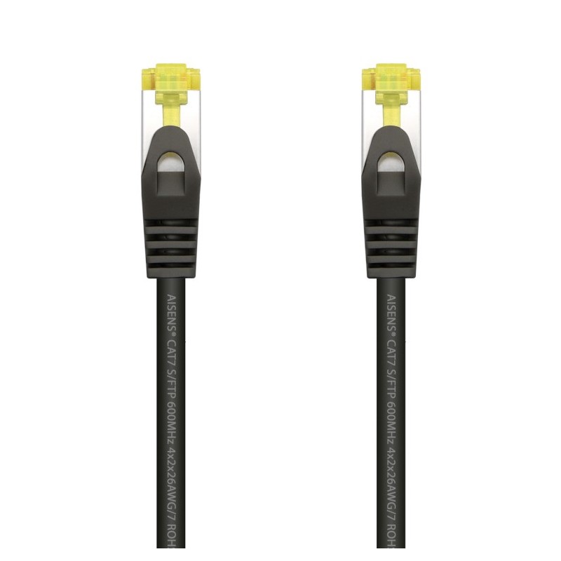 cable red aisens latiguillo rj45 lszh cat.7 sftp pimf 2.0m negro