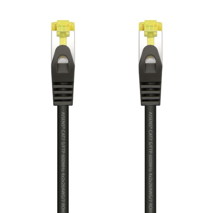 cable red aisens latiguillo rj45 lszh cat.7 sftp pimf 2.0m negro