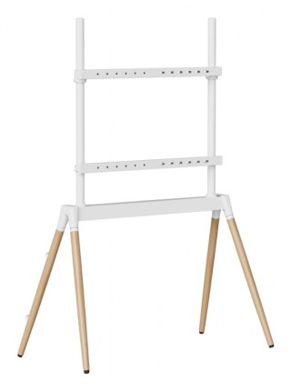 soporte de suelo gembird para tv 55 - 86 blanco/madera
