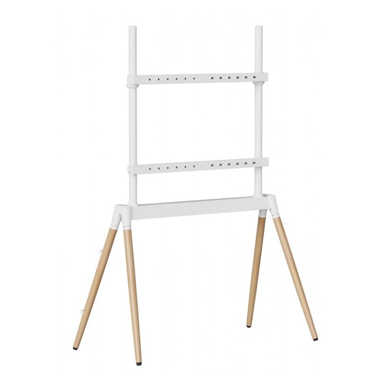 soporte de suelo gembird para tv 55 - 86 blanco/madera