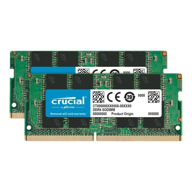 crucial memoria ram ddr4 32gb 2x16gb crucial -  sodimm - 3200mhz - pc4 - 25600 - cl22 - 1.2v