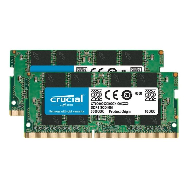 crucial memoria ram ddr4 32gb 2x16gb crucial -  sodimm - 3200mhz - pc4 - 25600 - cl22 - 1.2v