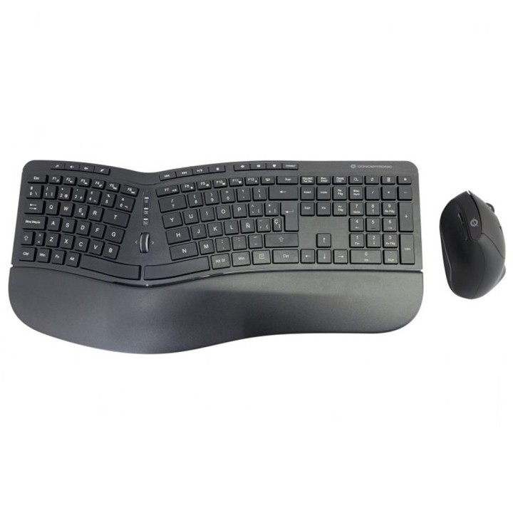conceptronic kit teclado + mouse raton conceptronic orazio02 wireless inalambrico ergonomico