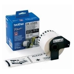 brother etiquetas cinta continua brother blanca dk22205 62mm ql - 500a ql - 500bw ql - 560 ql - 570