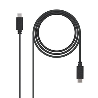 nanocable cable nanocable  usb 2.0 3a tipo usb c - m - usb c - m negro 1.0m