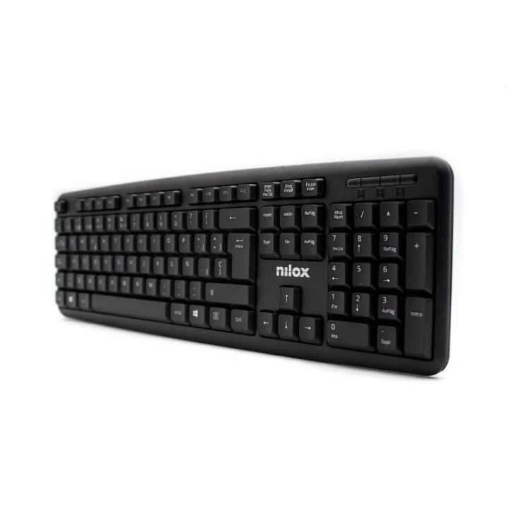 nilox teclado compacto nxkbe000002 usb negro
