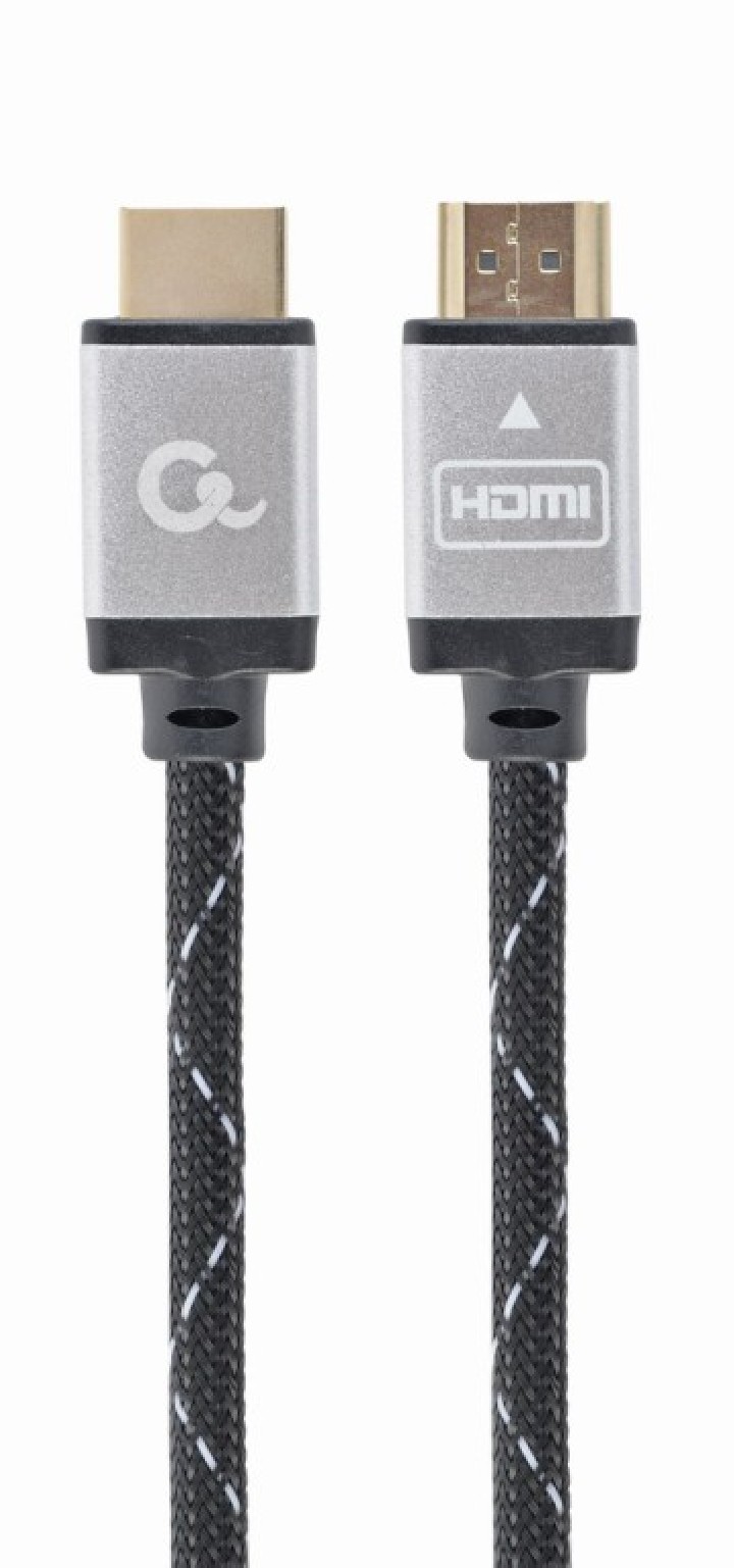 cable trenzado hdmi 2.0 4k 60hz gembird select plus series con ethernet 5m negro