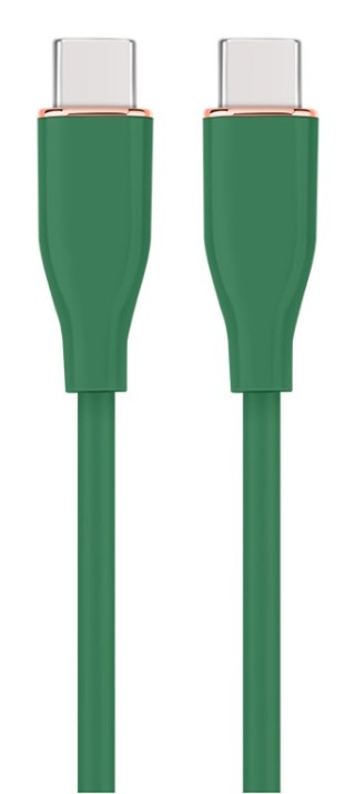 cable de carga y datos gembird (pd) tipo-c silicona alta calidad 1,5m verde