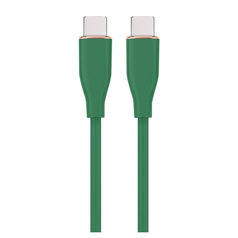 cable de carga y datos gembird (pd) tipo-c silicona alta calidad 1,5m verde