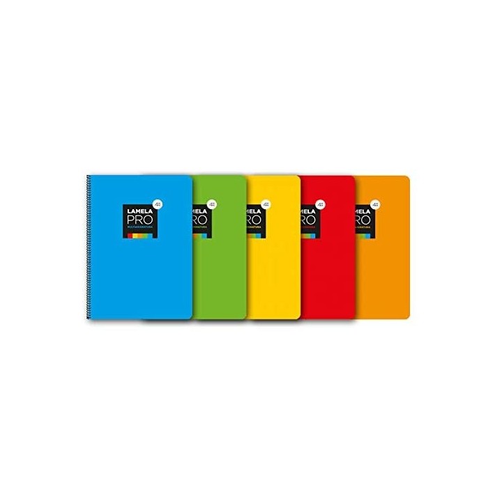 lamela cuaderno folio extra dura 100 hojas. 4 mm., surtidos lamela