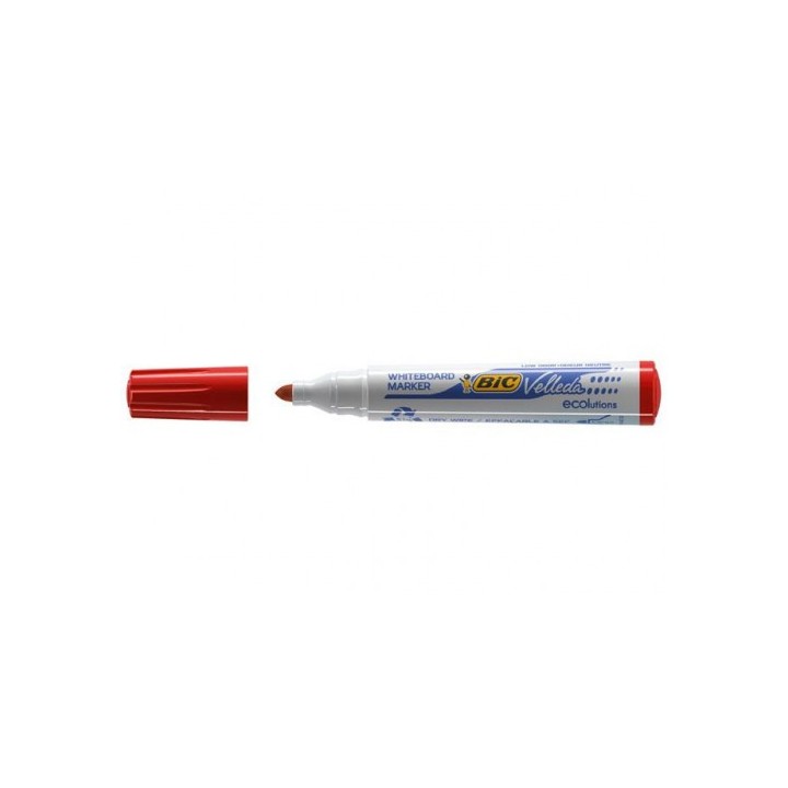 bic marcador para pizarra blanca 1701 tinta a base de alcohol trazo 1,5mm. rojo velleda 904939  pack