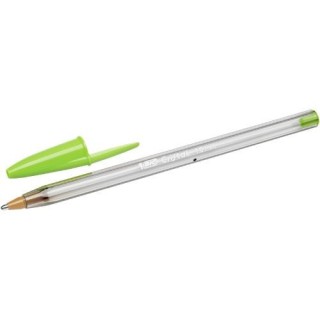 bic boligrafo cristal fun trazo 0,6 mm. color lima bic 927885.  pack: 20 unidades