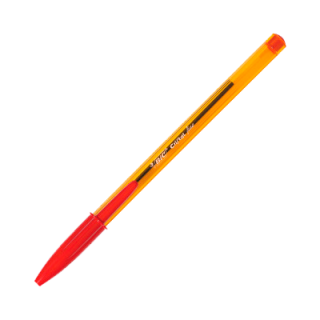 bic boligrafo cristal fine cuerpo naranja trazo 0,3 mm. color rojo bic 872720  pack: 50 unidades