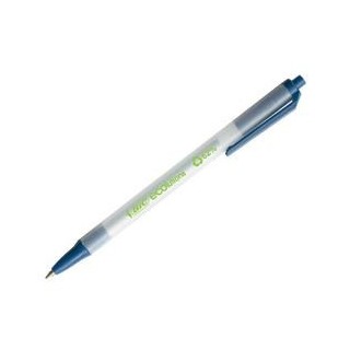 bic boligrafo eco clicstic reciclado trazo medio en color azul bic 8806891  pack: 50 unidades