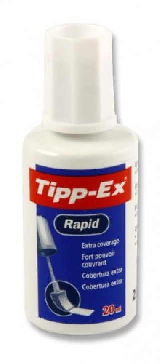 tipp-ex corrector rapid fluid secado rapido 20 ml. tippex 8859924  pack: 10 unidades