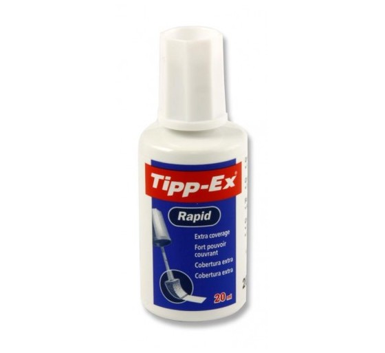 tipp-ex corrector rapid fluid secado rapido 20 ml. tippex 8859924  pack: 10 unidades
