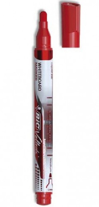 bic marcador para pizarra blanca tinta liquida trazo 2mm. rojo velleda 902089  pack: 12 unidades