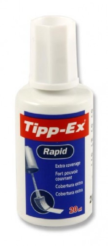 tipp-ex corrector rapid fluid secado rapido 20 ml. tippex 8859924  pack: 10 unidades