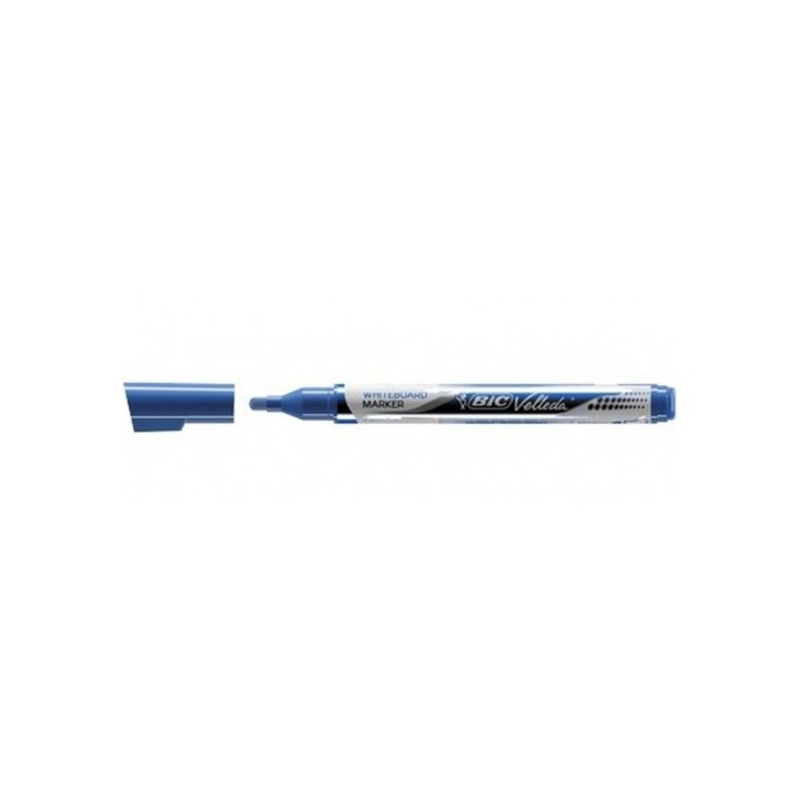 bic marcador para pizarra blanca tinta liquida trazo 2mm. azul velleda 902087  pack: 12 unidades