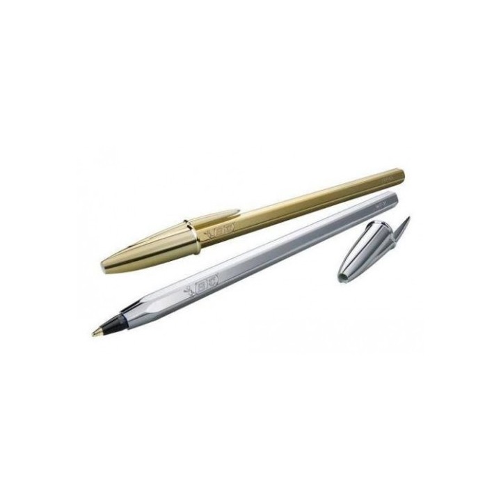 bic boligrafo cristal celebrate trazo 0,4 mm. color plata bic 921339  pack: 20 unidades