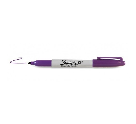 sharpie marcador fine morado sharpie 2025034  pack: 12 unidades