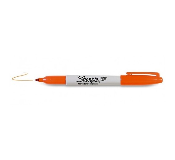 sharpie marcador fine naranja sharpie 2025036  pack: 12 unidades