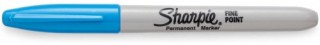 sharpie marcador fine azul brillante sharpie 2025038  pack: 12 unidades