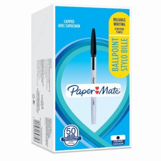 papermate boligrafo 1 mm. color negro pm-045 papermate 2084379  pack: 50 unidades