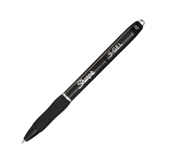 sharpie sharpie s-gel boligrafo de gel de punta retractil negro 12 pieza(s)  pack: 12 unidades