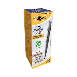 bic marcador permanente pocket 1445 trazo 1mm. color azul bic 8209011  pack: 12 unidades
