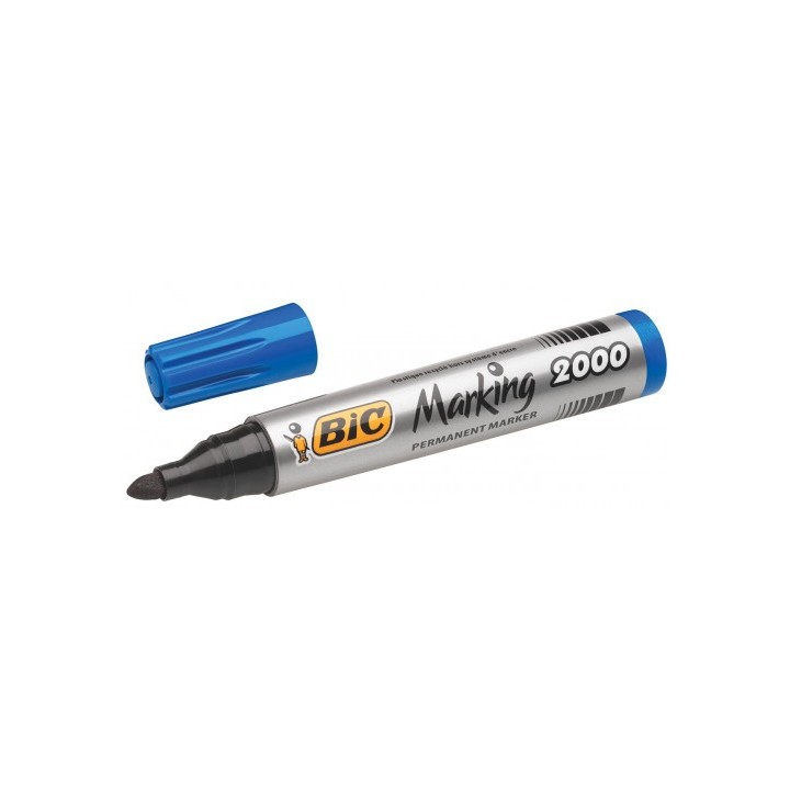 bic marcador permanente 2000 punta redonda trazo 1,7mm azul bic 8209143  pack: 12 unidades