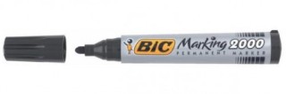 bic marcador permanente 2000 punta redonda trazo 1,7mm negro bic 8209153  pack: 12 unidades