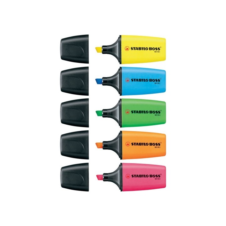 stabilo stabilo boss mini marcador verde  pack: 10 unidades