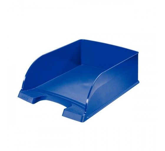 leitz bandeja apilable jumbo en poliestireno formato folio color azul leitz 52330035  pack: 4 unidad